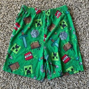 Green Minecraft Themed Shorts